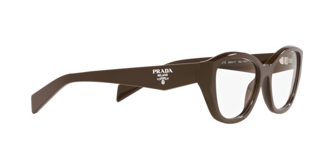 Eyeglasses Prada PR 21ZV (15L1O1) color verde foresta shape irregular lenses lente demo