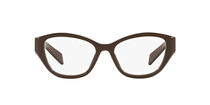 Eyeglasses Prada PR 21ZV (15L1O1) color verde foresta shape irregular lenses lente demo