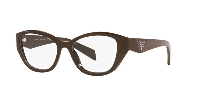 Eyeglasses Prada PR 21ZV (15L1O1) color verde foresta shape irregular lenses lente demo