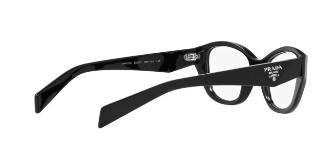 Eyeglasses Prada PR 21ZV (16K1O1) color nero shape irregular lenses lente demo