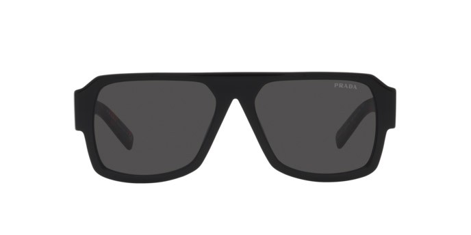 Sunglasses Prada PR 22YS (1AB5S0) color black shape aviator lenses dark grey