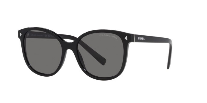 Sonnenbrillen Prada PR 22ZS (1AB5Z1) farbe nero form quadratisch gläser polar grigio scuro