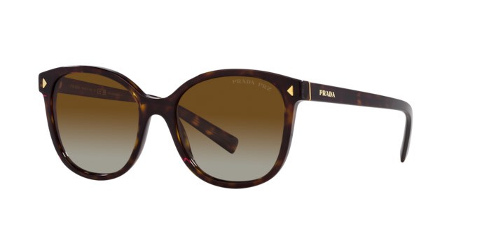 Sonnenbrillen Prada PR 22ZS (2AU6E1) farbe tartarugato form quadratisch gläser polarizzata marrone sfumato