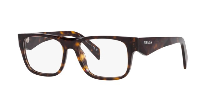Occhiali da vista Prada PR 22ZV (19J1O1) colore loden/black forma quadrato lenti lente demo