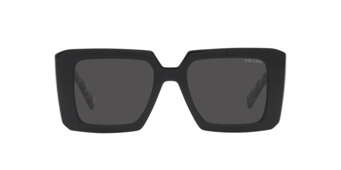 Sunglasses Prada PR 23YS (1AB5S0) color black shape square lenses dark grey