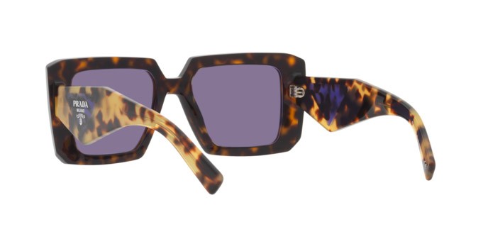 Sunglasses Prada PR 23YS (2AU05Q) color tortoise shape square lenses violet mirror internal silver
