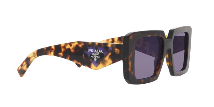 Sunglasses Prada PR 23YS (2AU05Q) color tortoise shape square lenses violet mirror internal silver