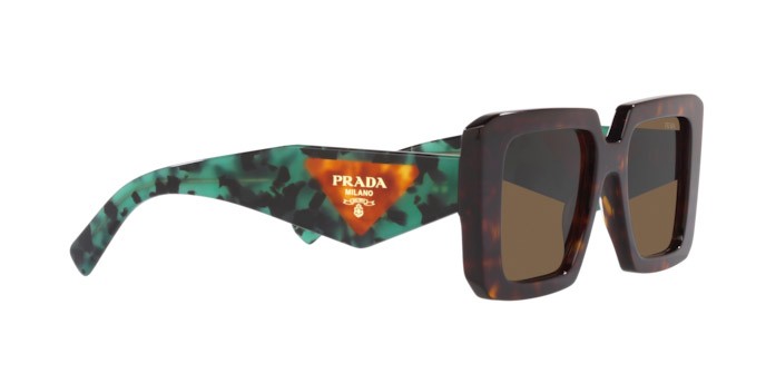 Sunglasses Prada PR 23YS (2AU06B) color tortoise shape square lenses dark brown