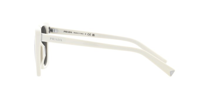 Sonnenbrillen Prada PR 23ZS (1425S0) farbe bianco talco form quadratisch gläser grigio scuro
