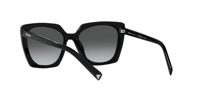 Sunglasses Prada PR 23ZS (1AB5W1) color nero shape square lenses polar grigia sfumata