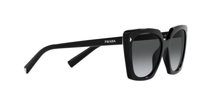 Sunglasses Prada PR 23ZS (1AB5W1) color nero shape square lenses polar grigia sfumata