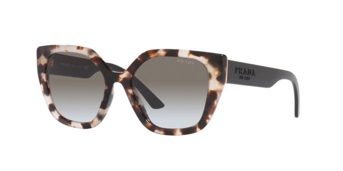 Sonnenbrillen Prada PR 24XS (UAO0A7) farbe talc tortoise form rechteckig gläser grey gradient