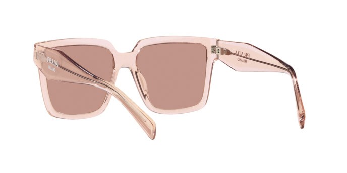 Sunglasses Prada PR 24ZS (13I08M) color geranium/petal crystal shape square lenses violetto scuro