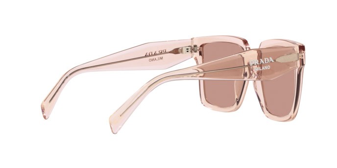 Sunglasses Prada PR 24ZS (13I08M) color geranium/petal crystal shape square lenses violetto scuro