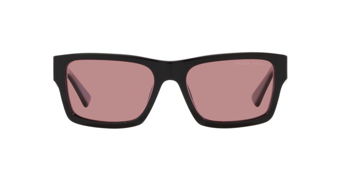 Sonnenbrillen Prada PR 25ZS (1AB05Z) farbe nero form rechteckig gläser fucsia crystal