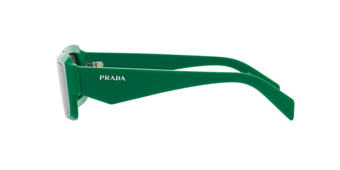 Occhiali da sole Prada PR 27ZS (11L08Z) colore black/mango forma irregolare lenti grigio scuro