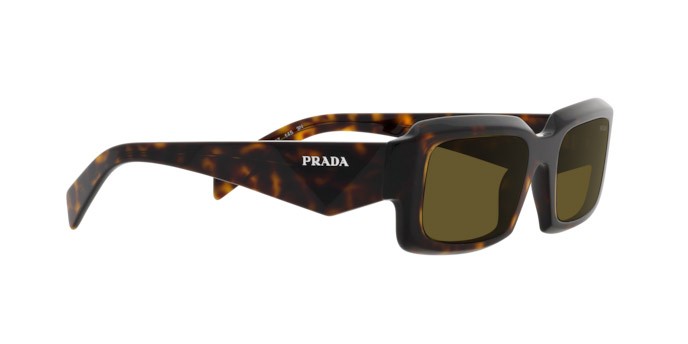 Occhiali da sole Prada PR 27ZS (19J09Z) colore loden/black forma irregolare lenti marrone scuro
