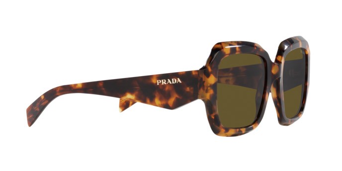 Sunglasses Prada PR 28ZS (14L09Z) color sage/honey tortoise shape square lenses marrone scuro