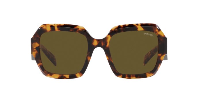 Sunglasses Prada PR 28ZS (14L09Z) color sage/honey tortoise shape square lenses marrone scuro