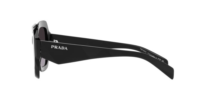 Occhiali da sole Prada PR 28ZS (16K90A) colore nero forma quadrato lenti sfumato grigio