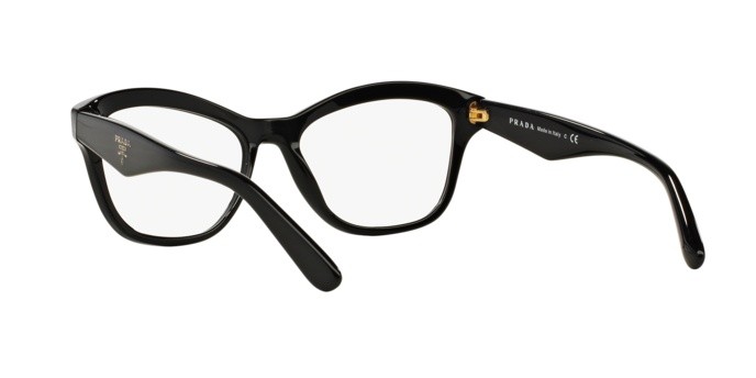 Brillen Prada PR 29RV (1AB1O1) farbe black form cat-eye gläser demo lens