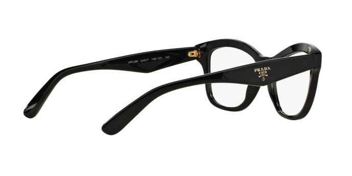 Brillen Prada PR 29RV (1AB1O1) farbe black form cat-eye gläser demo lens