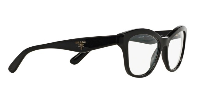 Brillen Prada PR 29RV (1AB1O1) farbe black form cat-eye gläser demo lens