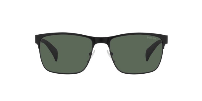 Sonnenbrillen Prada Conceptual PR 51OS (1BO3O1) farbe matte black form rechteckig gläser dark green