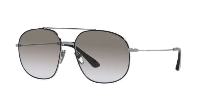 Sonnenbrillen Prada PR 51YS (M4Y0A7) farbe black/gunmetal form aviator gläser grey gradient