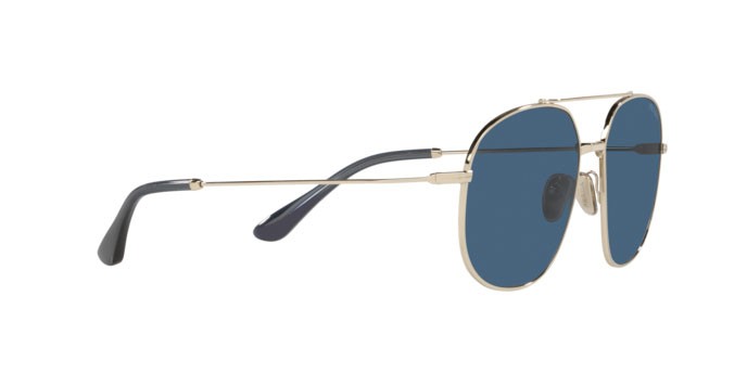 Sonnenbrillen Prada PR 51YS (ZVN04P) farbe pale gold form aviator gläser dark blue