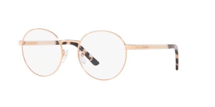 Eyeglasses Prada Heritage PR 52XV (SVF1O1) color pink shape round lenses demo lens