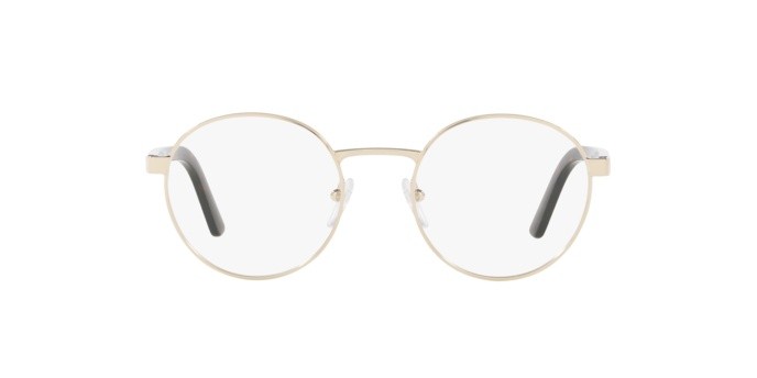Brillen Prada Heritage PR 52XV (ZVN1O1) farbe pale gold form rund gläser demo lens
