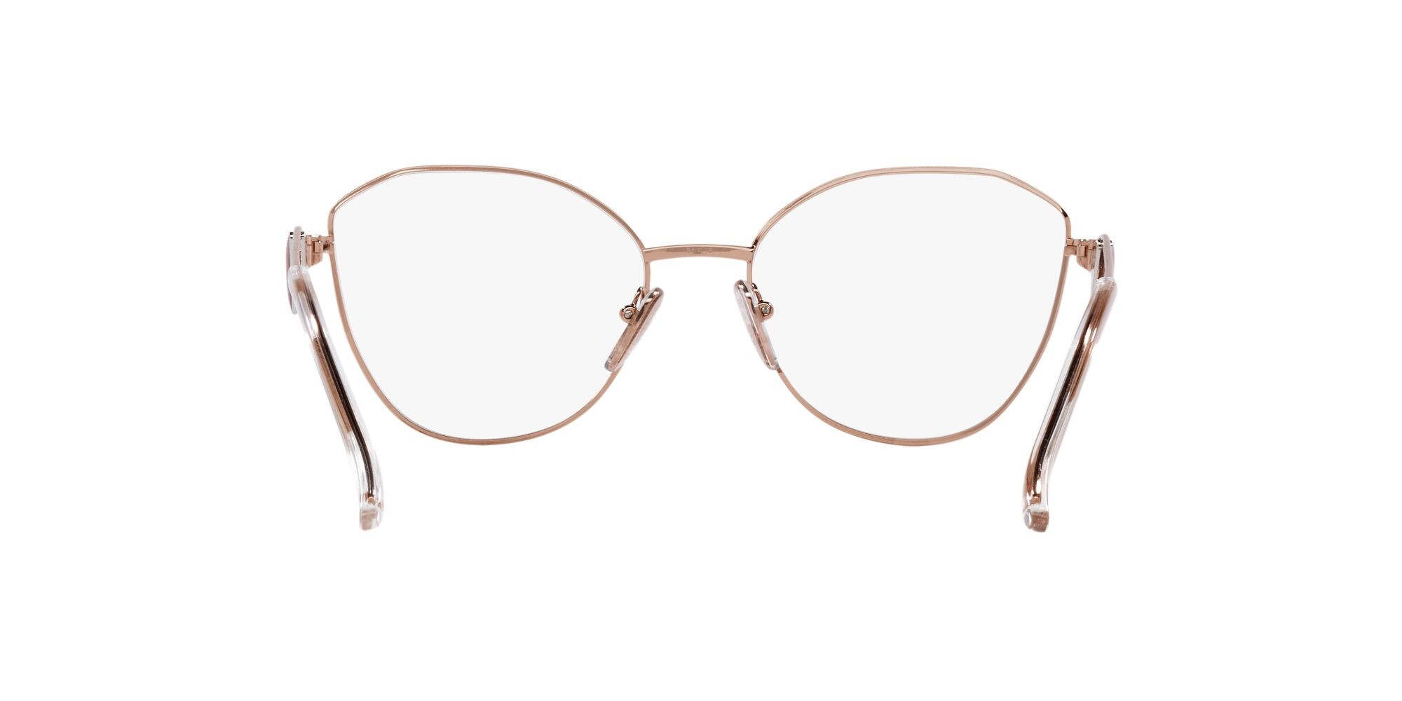Brillen Prada PR 52ZV (ZVF1O1) farbe oro rosa form unregelmäßig gläser lente demo