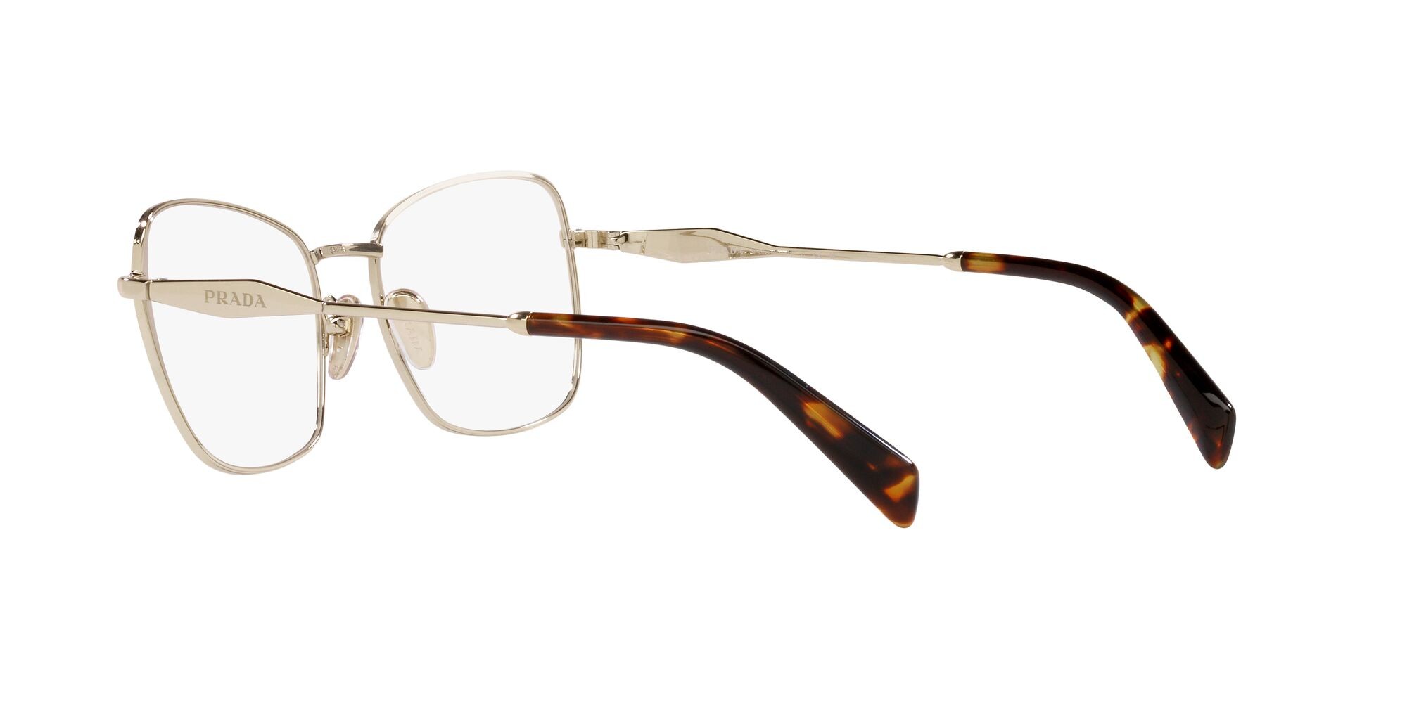 Brillen Prada PR 53ZV (ZVN1O1) farbe oro pallido form quadratisch gläser lente demo