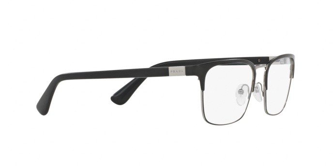 Eyeglasses Prada PR 54TV (1BO1O1) color matte black shape rectangle lenses demo lens