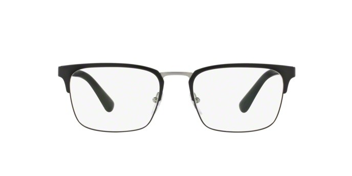 Eyeglasses Prada PR 54TV (1BO1O1) color matte black shape rectangle lenses demo lens