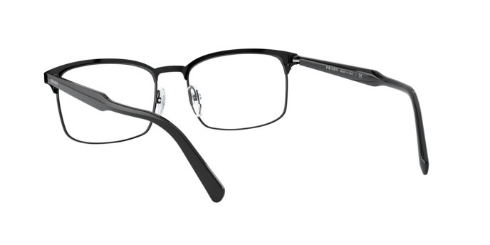 Brillen Prada PR 54WV (1AB1O1) farbe black form rechteckig gläser demo lens