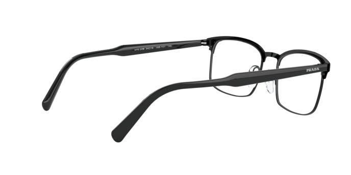 Brillen Prada PR 54WV (1AB1O1) farbe black form rechteckig gläser demo lens