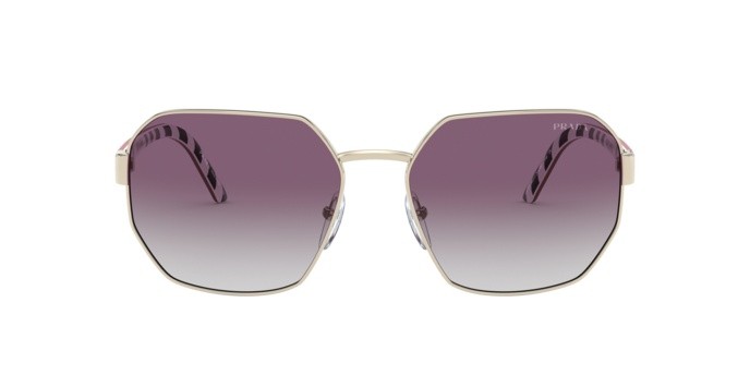 Sonnenbrillen Prada Millennials PR 54XS (ZVN4W1) farbe pink gold form rechteckig gläser clear gradient dark violet