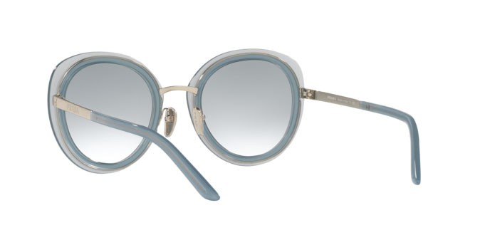 Sonnenbrillen Prada PR 54YS (06Y03O) farbe ceruleo opal form oval gläser clear gradient light blue