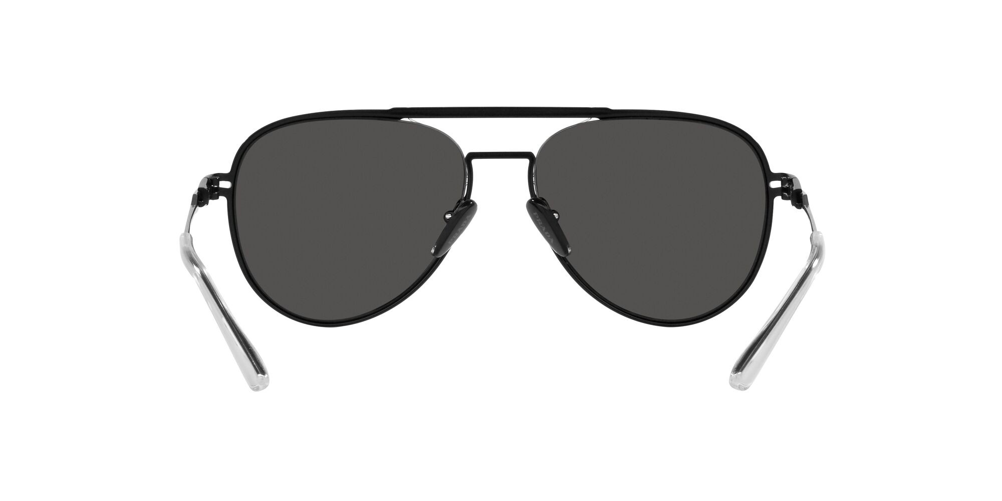 Occhiali da sole Prada PR 54ZS (1BO5S0) colore nero opaco forma aviator lenti grigio scuro