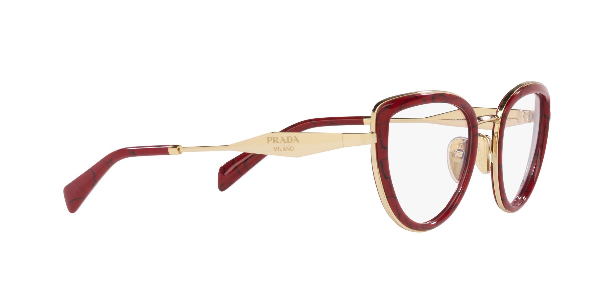 Eyeglasses Prada PR 54ZV (15D1O1) color etruscan marble shape square lenses lente demo