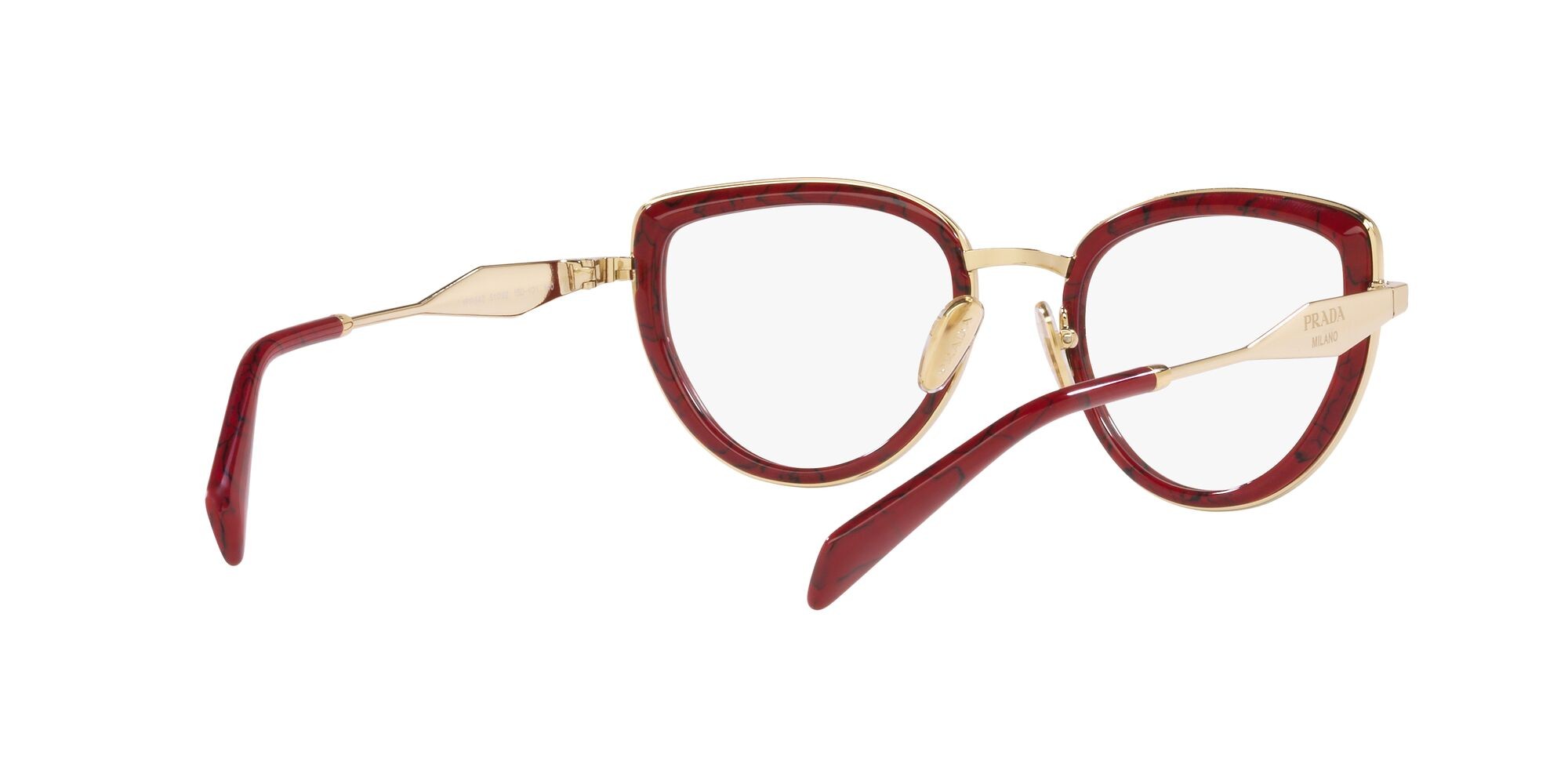 Eyeglasses Prada PR 54ZV (15D1O1) color etruscan marble shape square lenses lente demo