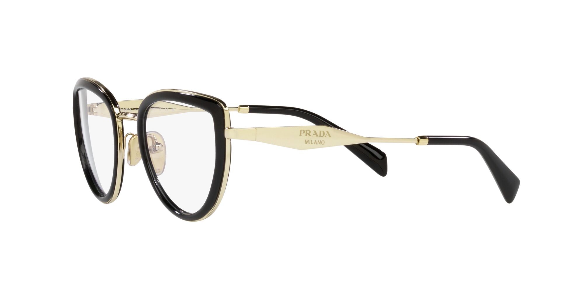 Brillen Prada PR 54ZV (1AB1O1) farbe nero form quadratisch gläser lente demo