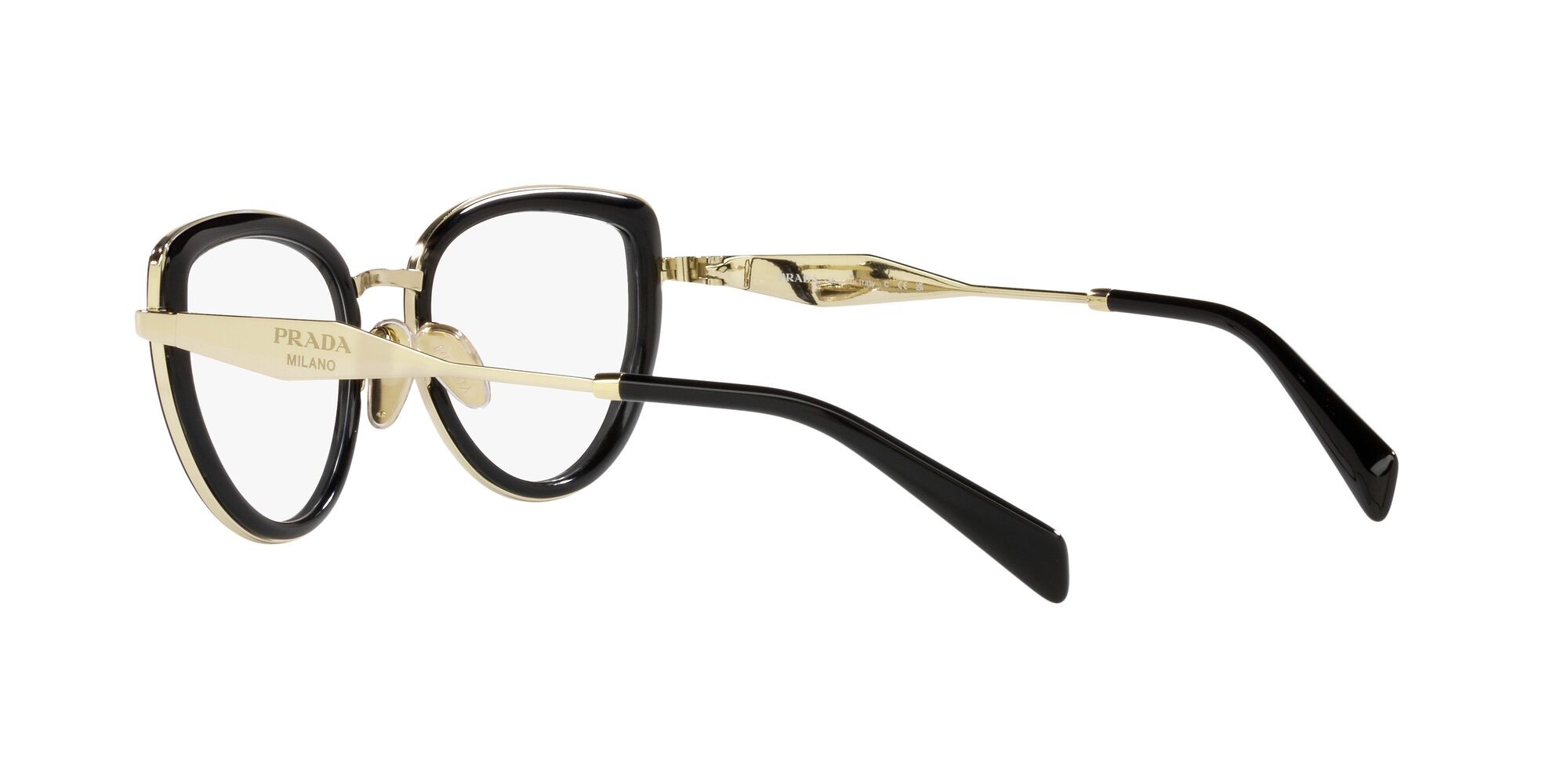 Brillen Prada PR 54ZV (1AB1O1) farbe nero form quadratisch gläser lente demo