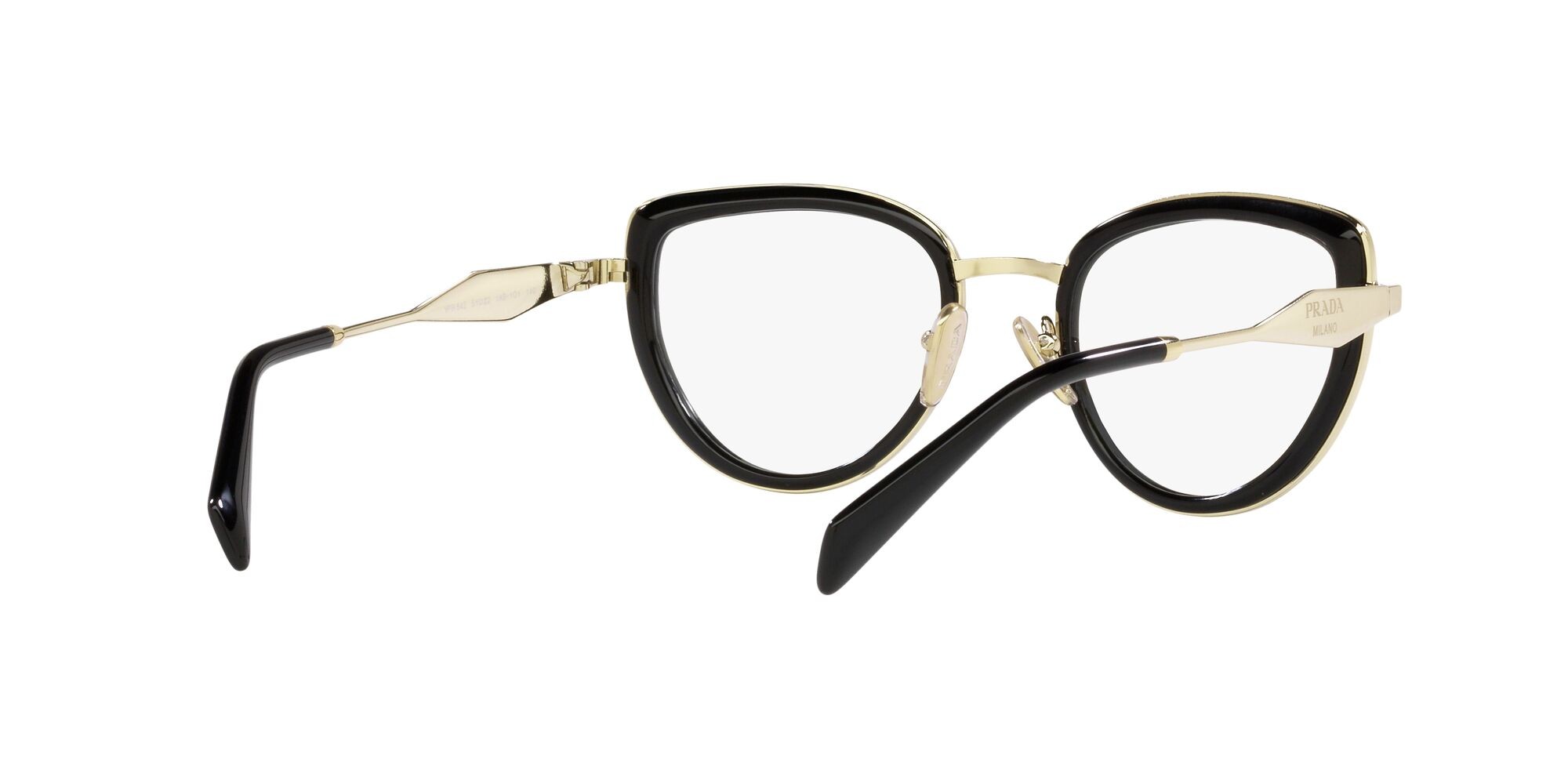 Brillen Prada PR 54ZV (1AB1O1) farbe nero form quadratisch gläser lente demo