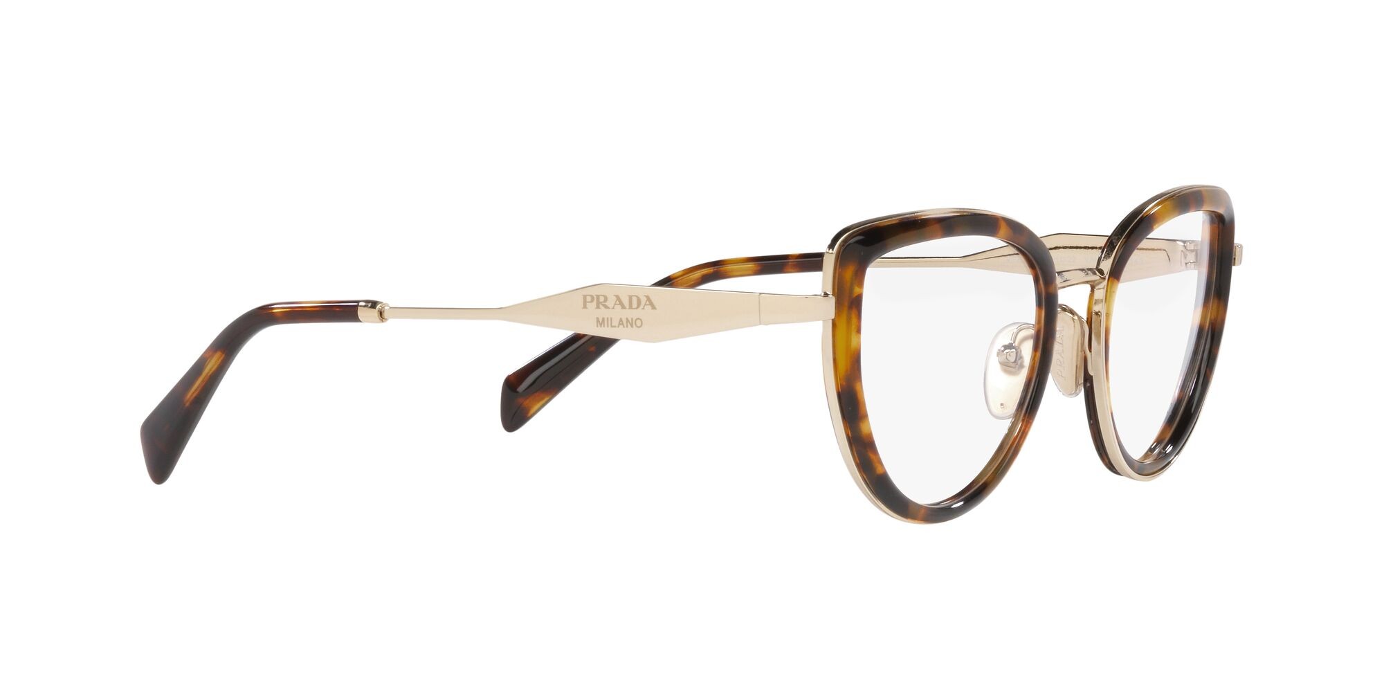 Eyeglasses Prada PR 54ZV (VAU1O1) color hoeny tortoise shape square lenses lente demo