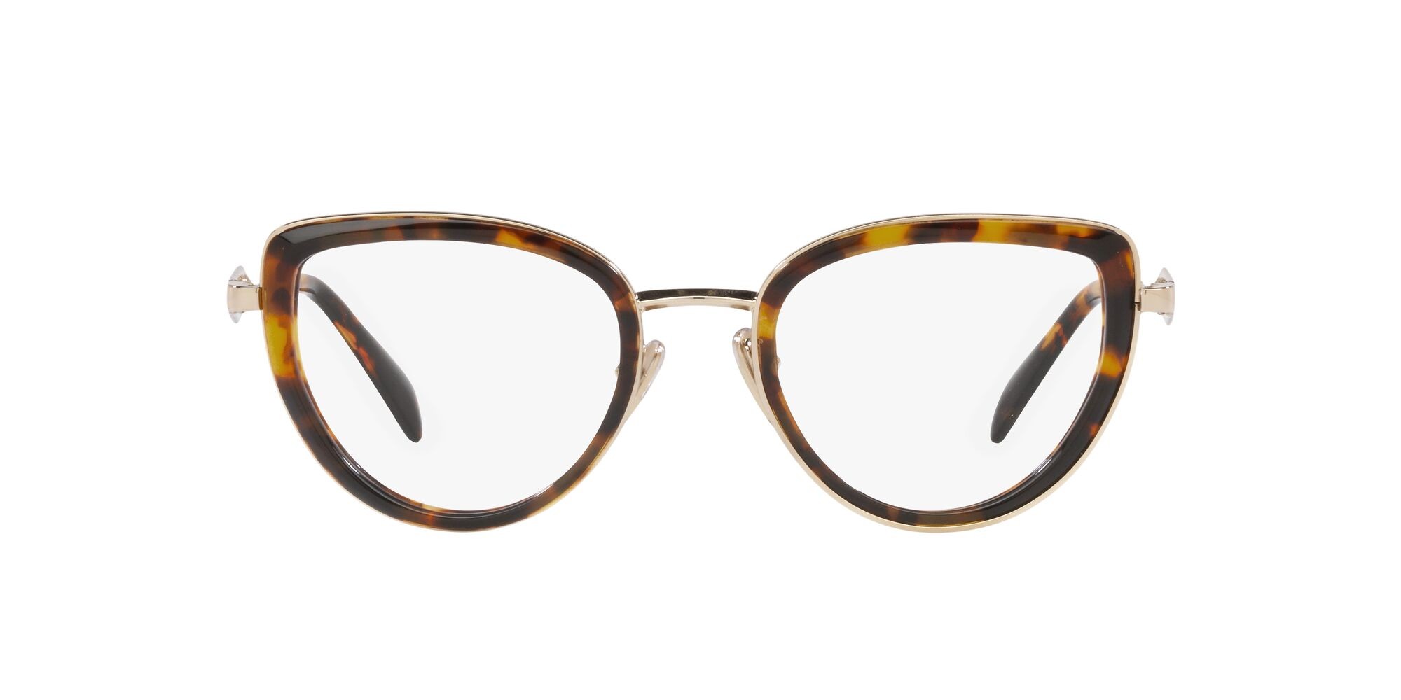 Eyeglasses Prada PR 54ZV (VAU1O1) color hoeny tortoise shape square lenses lente demo