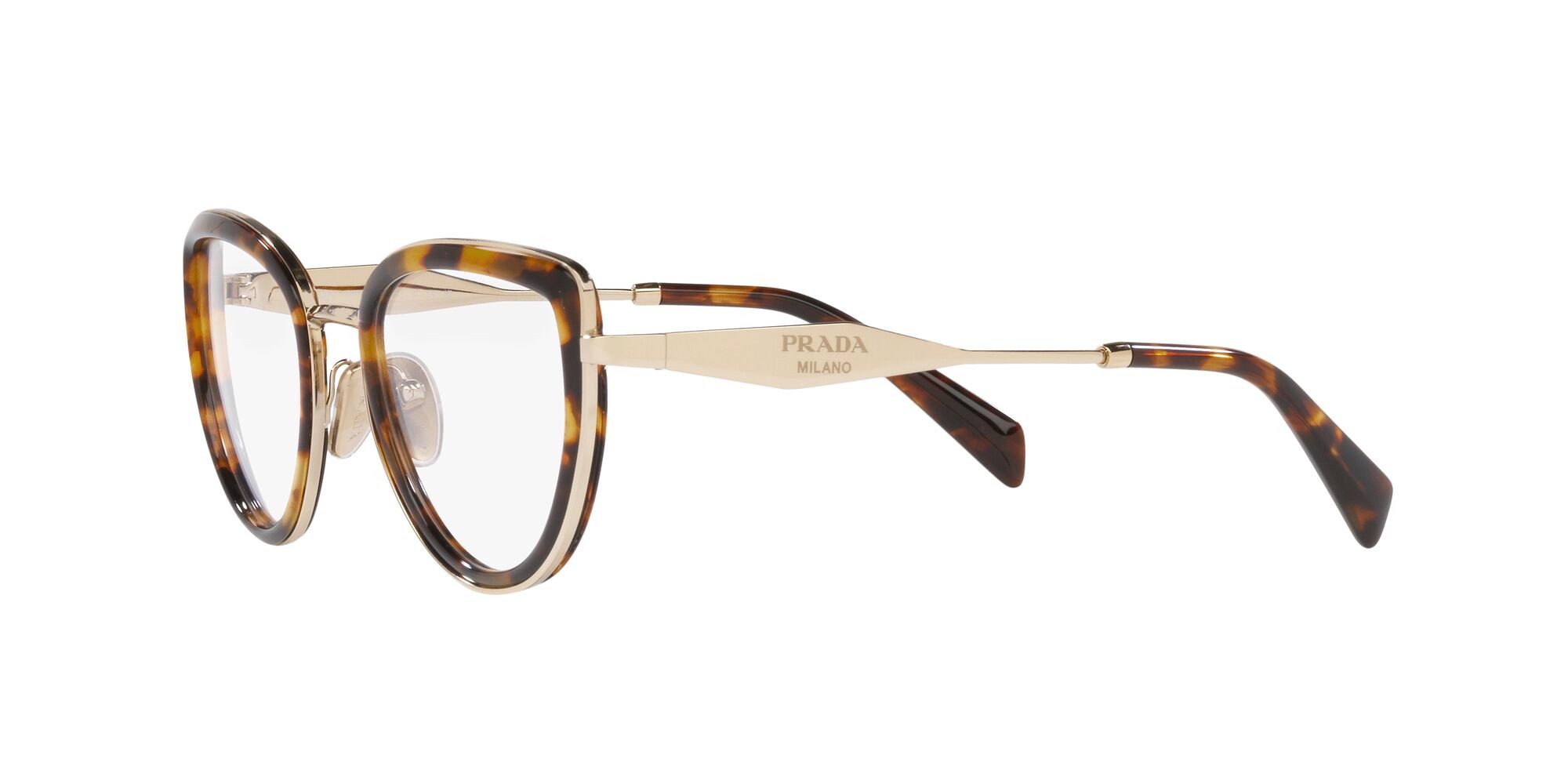 Eyeglasses Prada PR 54ZV (VAU1O1) color hoeny tortoise shape square lenses lente demo