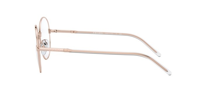 Eyeglasses Prada PR 55WV (SVF1O1) color pink gold shape round lenses demo lens